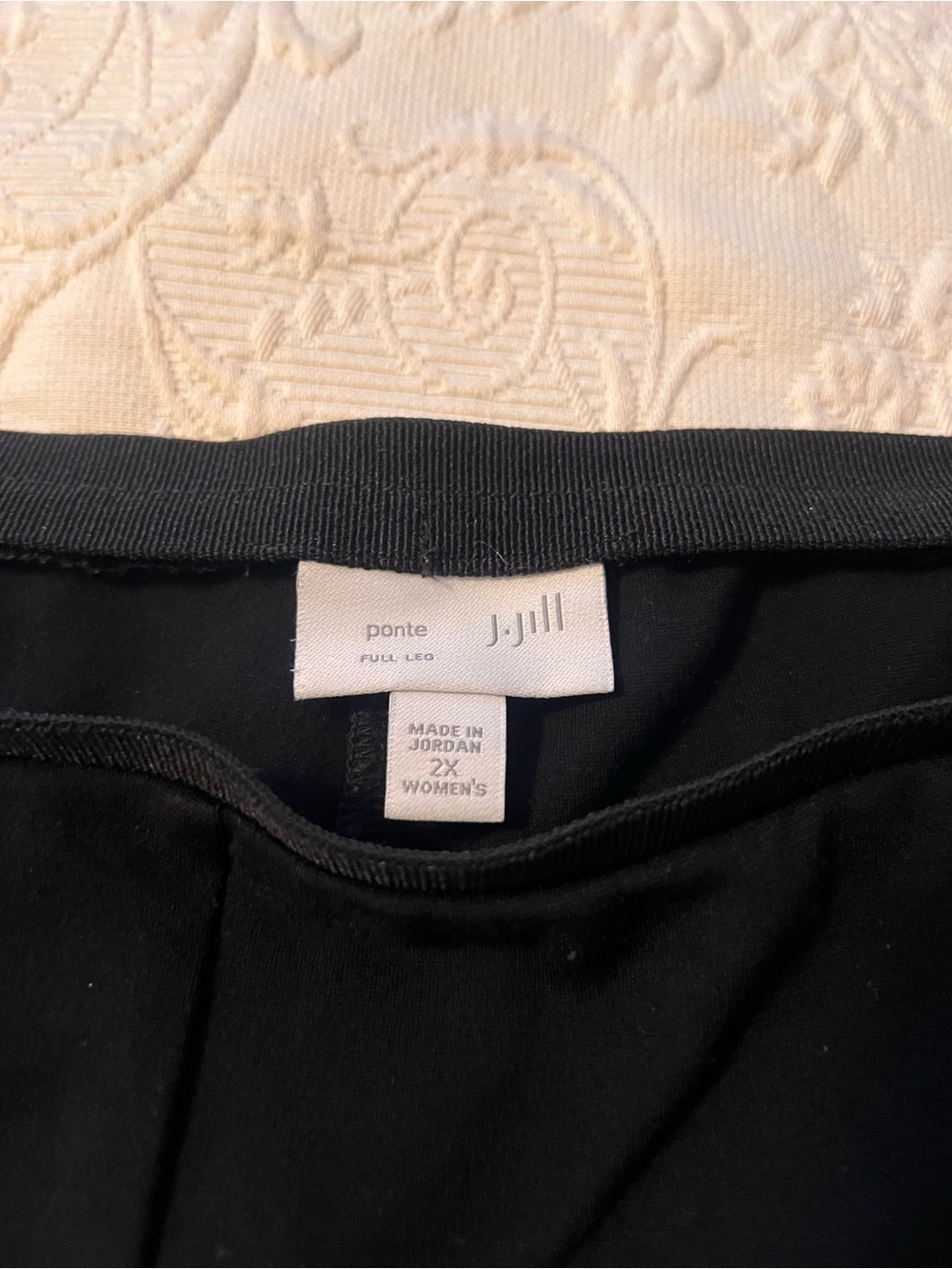 J. Jill Black Ponte Full Leg Pants